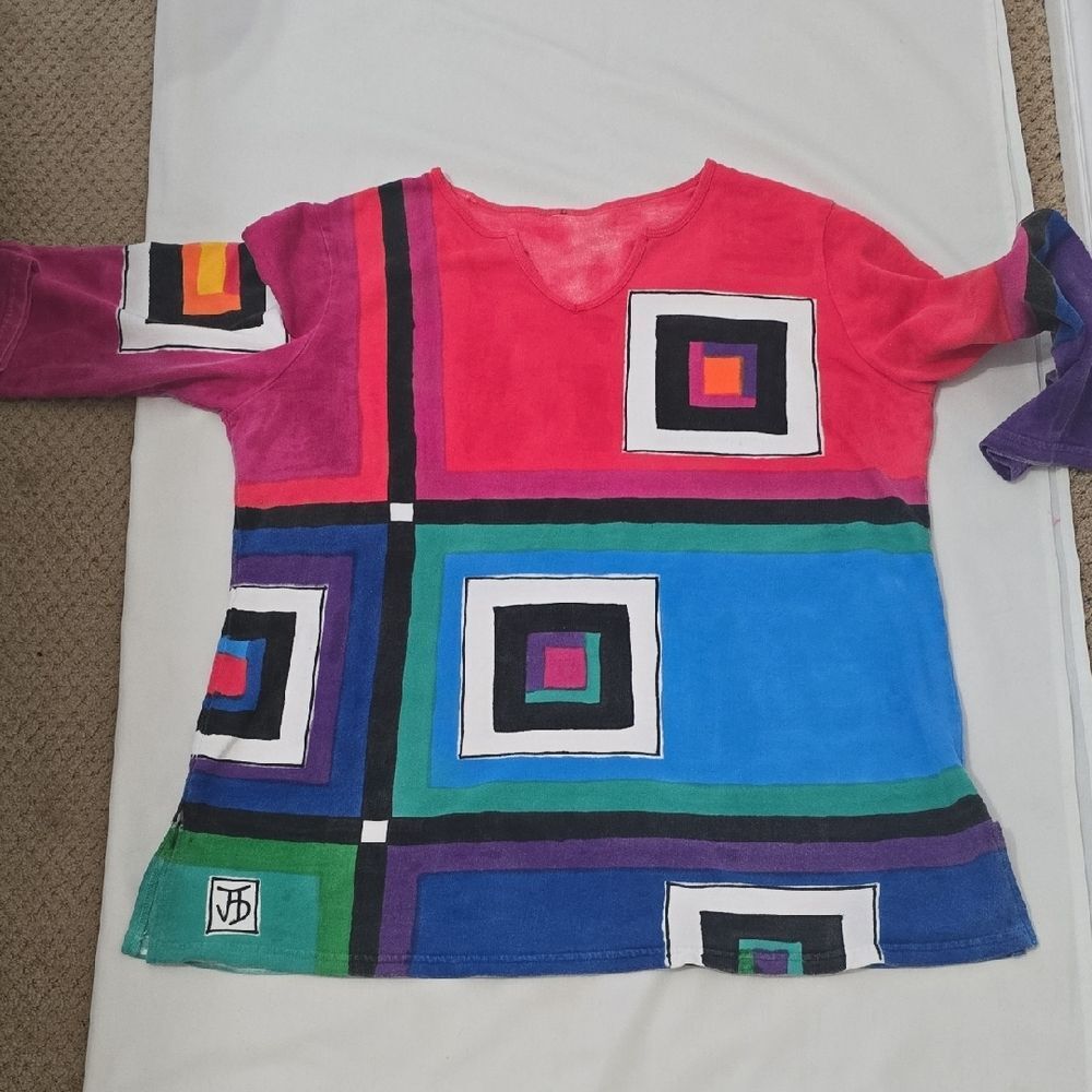 JB Colorful Geometric TUNIC‎ size M (No Size Tag, See Measurements)